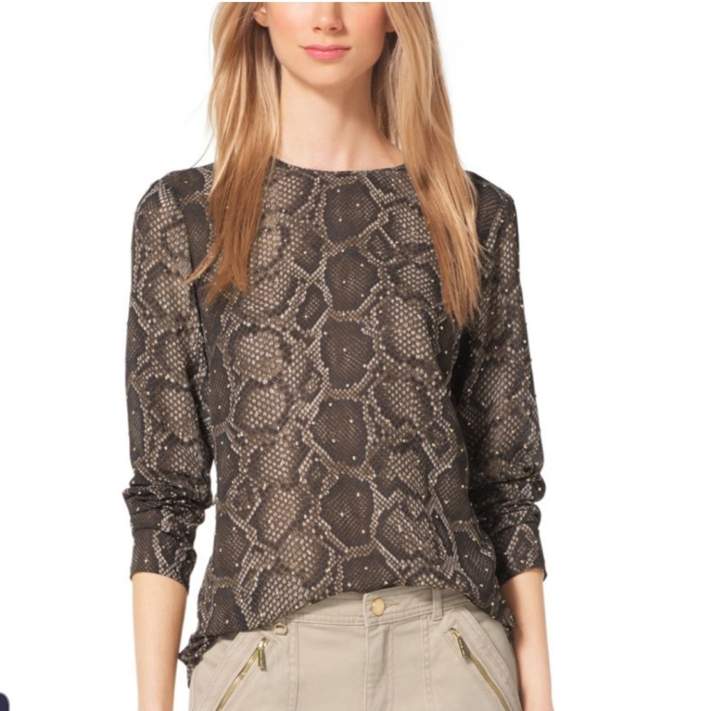Michael Kors Columbia Python Blouse